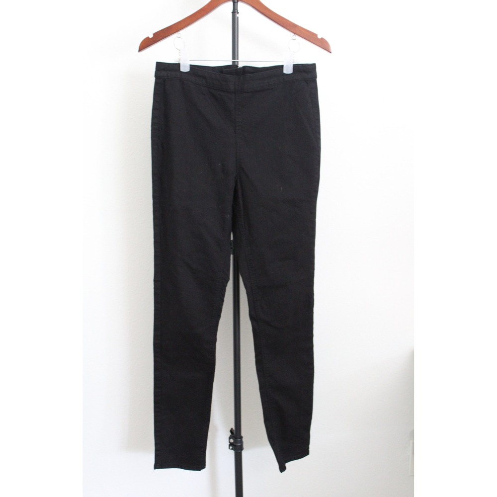 H&M Divided Women's Black Skinny High Rise Pants Exposed Back Zipper Size‎ 10